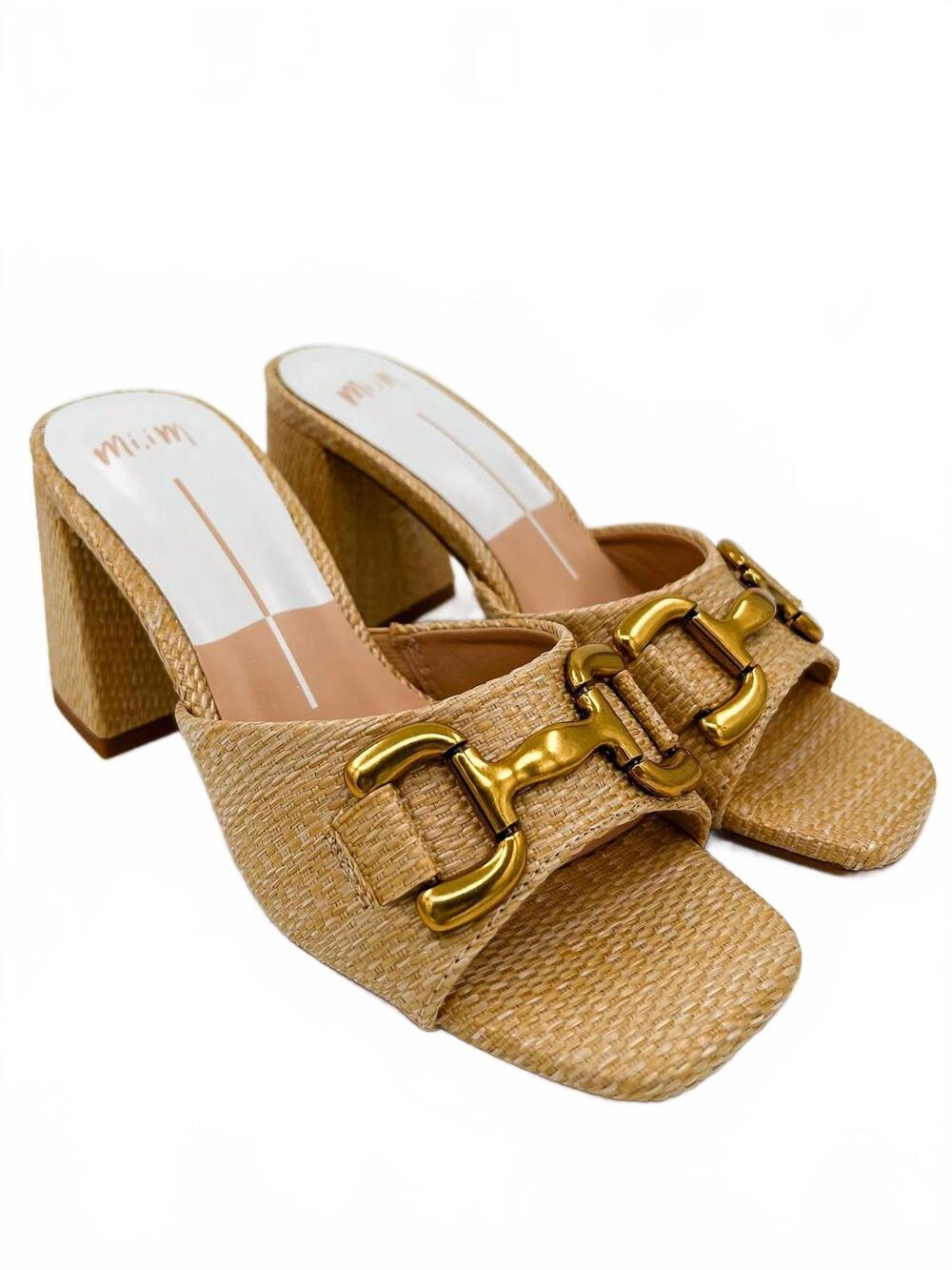 NEW MIRACLE MILES women's resort reality woven heels in natural